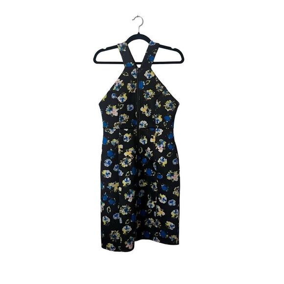 Fifth City Black‎ Floral Zip Front Dress - Picture 1 of 4
